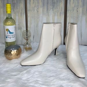 White Bootie Heels